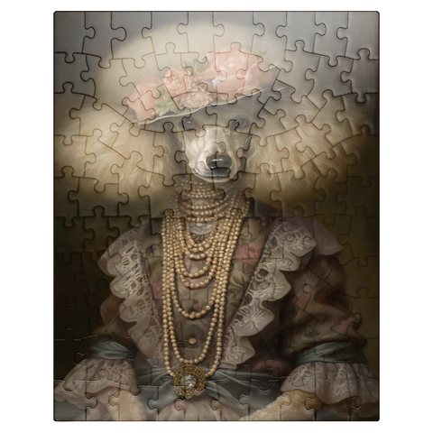 puzzleplate Victorian Poodle shelf 100 Jigsaw Puzzle