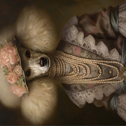 Victorian Poodle shelf 100 Jigsaw Puzzle 3D Modell