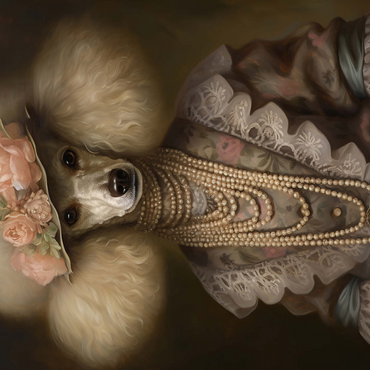 Victorian Poodle shelf 500 Jigsaw Puzzle 3D Modell