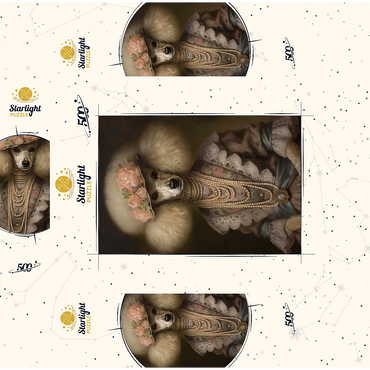 Victorian Poodle shelf 500 Jigsaw Puzzle box 3D Modell