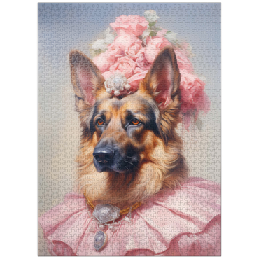 puzzleplate Regal Victorian German Shepherd Portrait 1000 Jigsaw Puzzle