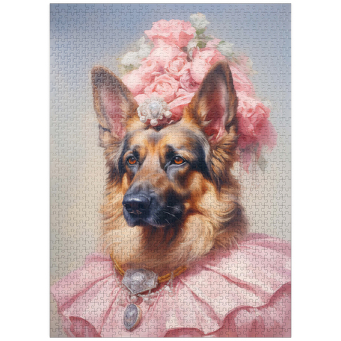 puzzleplate Regal Victorian German Shepherd Portrait 1000 Jigsaw Puzzle