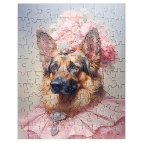 puzzleplate Regal Victorian German Shepherd Portrait 100 Jigsaw Puzzle