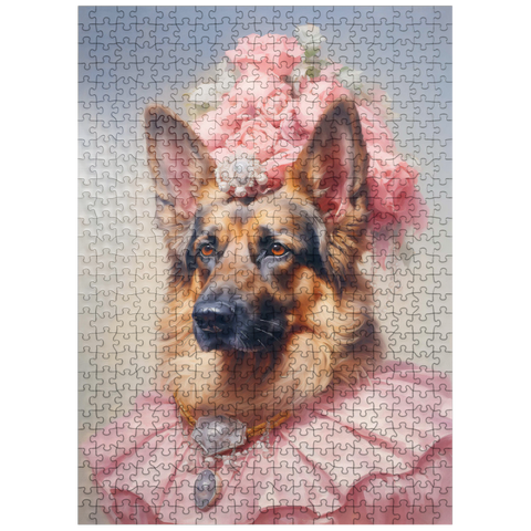 puzzleplate Regal Victorian German Shepherd Portrait 500 Jigsaw Puzzle
