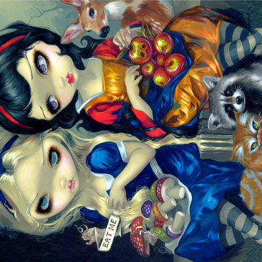Alice and Snow White 1000 Jigsaw Puzzle 3D Modell