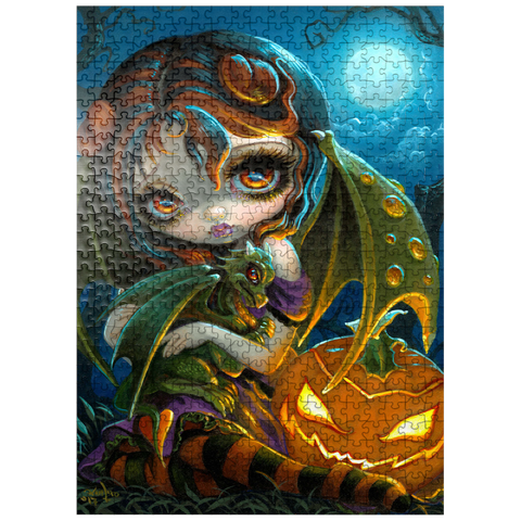 puzzleplate Halloween Dragonling 500 Jigsaw Puzzle