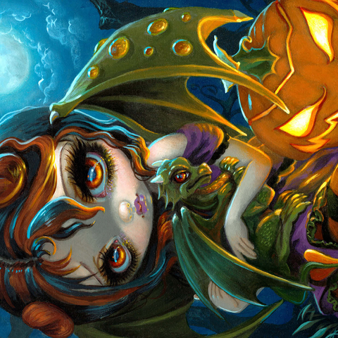 Halloween Dragonling 500 Jigsaw Puzzle 3D Modell