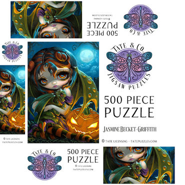 Halloween Dragonling 500 Jigsaw Puzzle box 3D Modell