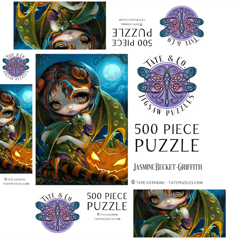 Halloween Dragonling 500 Jigsaw Puzzle box 3D Modell