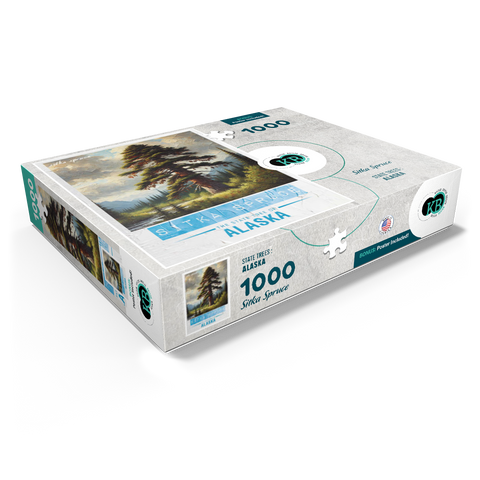 State Trees Series: Alaska, Sitka Spruce 1000 Jigsaw Puzzle box view1