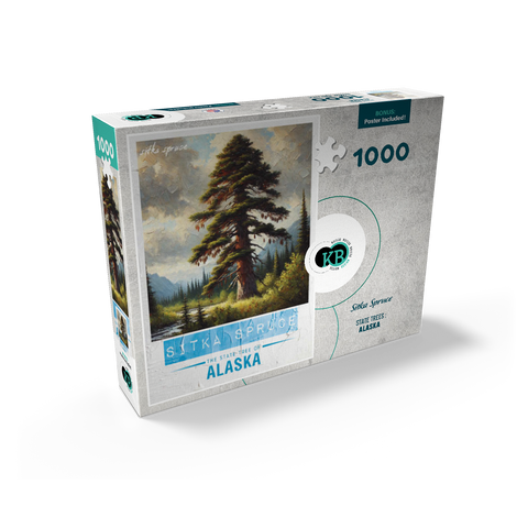 State Trees Series: Alaska, Sitka Spruce 1000 Jigsaw Puzzle box view2