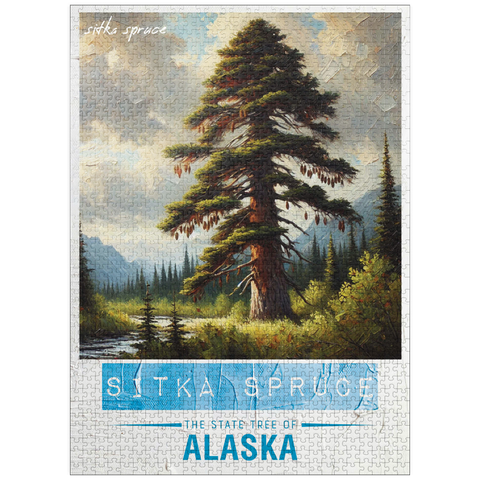 puzzleplate State Trees Series: Alaska, Sitka Spruce 1000 Jigsaw Puzzle