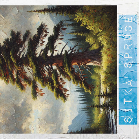 State Trees Series: Alaska, Sitka Spruce 1000 Jigsaw Puzzle 3D Modell