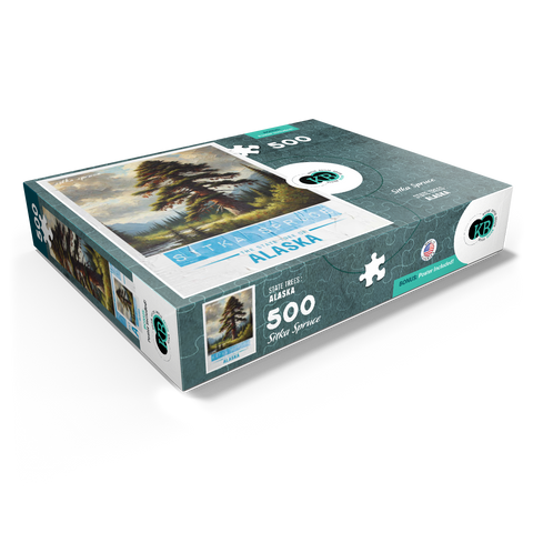 State Trees Series: Alaska, Sitka Spruce 500 Jigsaw Puzzle box view1