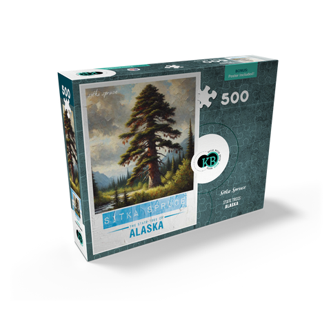State Trees Series: Alaska, Sitka Spruce 500 Jigsaw Puzzle box view2