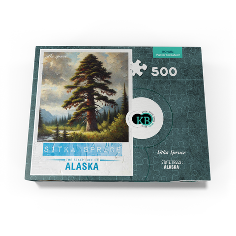 State Trees Series: Alaska, Sitka Spruce 500 Jigsaw Puzzle box view3