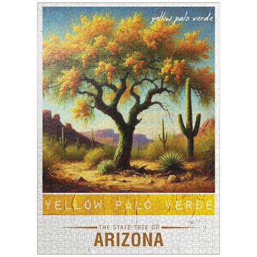 puzzleplate State Trees Series: Arizona, Yellow Palo Verde 1000 Jigsaw Puzzle