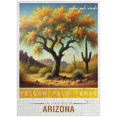 puzzleplate State Trees Series: Arizona, Yellow Palo Verde 1000 Jigsaw Puzzle