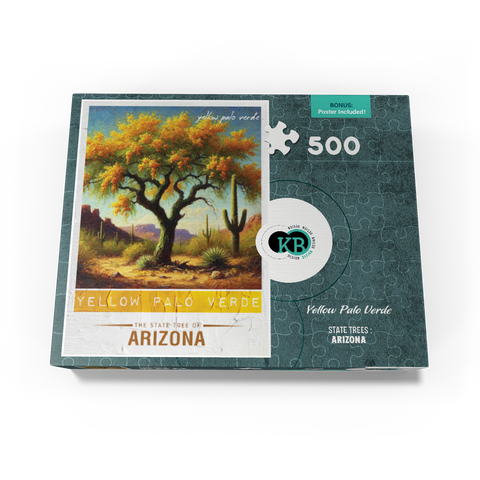 State Trees Series: Arizona, Yellow Palo Verde 500 Jigsaw Puzzle box view3