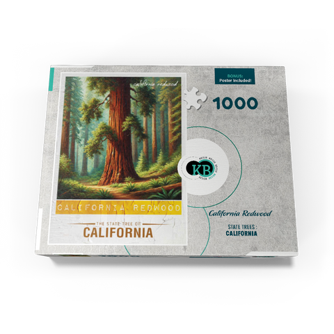 State Trees Series: California, California Redwood 1000 Jigsaw Puzzle box view3