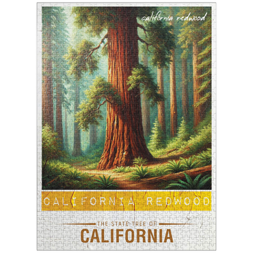 puzzleplate State Trees Series: California, California Redwood 1000 Jigsaw Puzzle