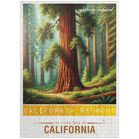 puzzleplate State Trees Series: California, California Redwood 1000 Jigsaw Puzzle
