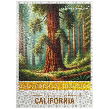puzzleplate State Trees Series: California, California Redwood 500 Jigsaw Puzzle