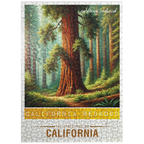 puzzleplate State Trees Series: California, California Redwood 500 Jigsaw Puzzle
