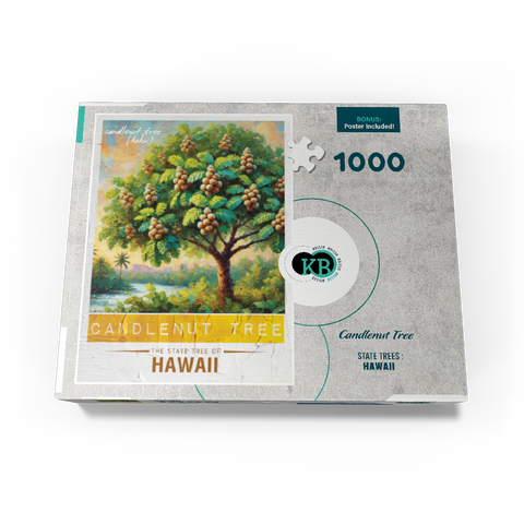 State Trees Series: Hawaii, Candlenut Tree 1000 Jigsaw Puzzle box view3