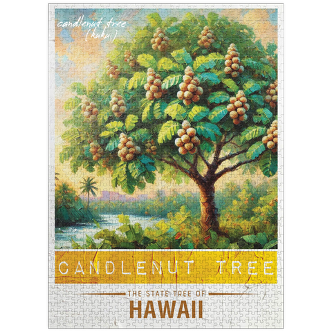puzzleplate State Trees Series: Hawaii, Candlenut Tree 1000 Jigsaw Puzzle