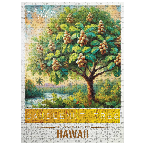 puzzleplate State Trees Series: Hawaii, Candlenut Tree 500 Jigsaw Puzzle