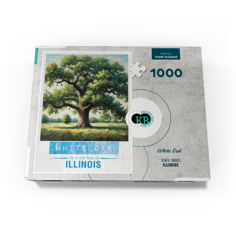 State Trees Series: Illinois, White Oak 1000 Jigsaw Puzzle box view3