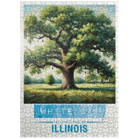 puzzleplate State Trees Series: Illinois, White Oak 500 Jigsaw Puzzle
