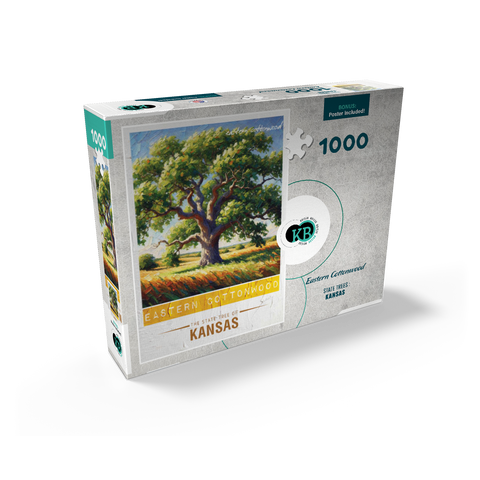 State Trees Series: Kansas, Eastern Cottonwood 1000 Jigsaw Puzzle box view2