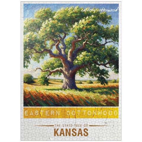puzzleplate State Trees Series: Kansas, Eastern Cottonwood 1000 Jigsaw Puzzle