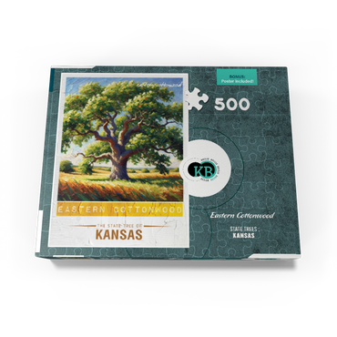 State Trees Series: Kansas, Eastern Cottonwood 500 Jigsaw Puzzle box view3