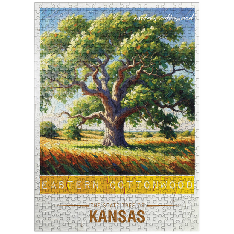 puzzleplate State Trees Series: Kansas, Eastern Cottonwood 500 Jigsaw Puzzle