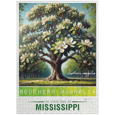 puzzleplate State Trees Series: Mississippi, Southern Magnolia 1000 Jigsaw Puzzle