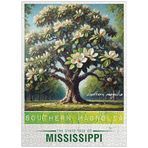 puzzleplate State Trees Series: Mississippi, Southern Magnolia 1000 Jigsaw Puzzle