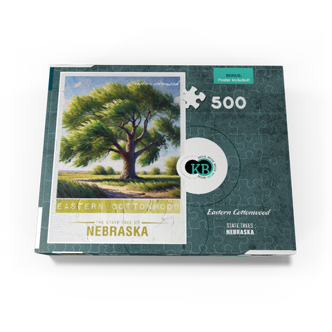 State Trees Series: Nebraska, Eastern Cottonwood 500 Jigsaw Puzzle box view3