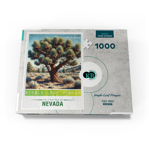 State Trees Series: Nevada, Single-Leaf Pinyon 1000 Jigsaw Puzzle box view3