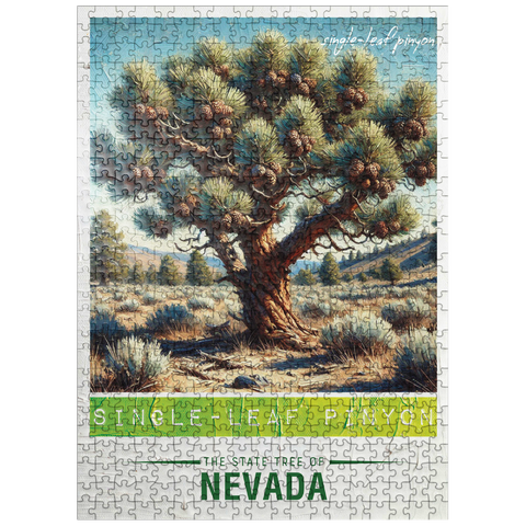 puzzleplate State Trees Series: Nevada, Single-Leaf Pinyon 500 Jigsaw Puzzle