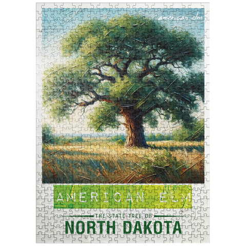 puzzleplate State Trees Series: North Dakota, American Elm 500 Jigsaw Puzzle