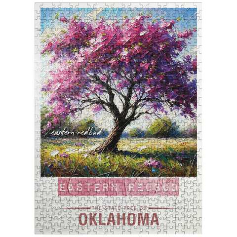 puzzleplate State Trees Series: Oklahoma, Eastern Redbud 500 Jigsaw Puzzle