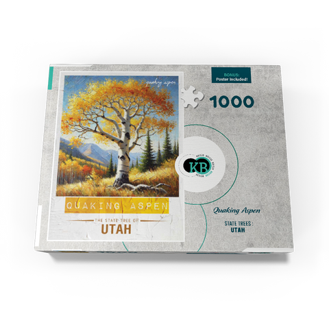 State Trees Series: Utah, Quaking Aspen 1000 Jigsaw Puzzle box view3