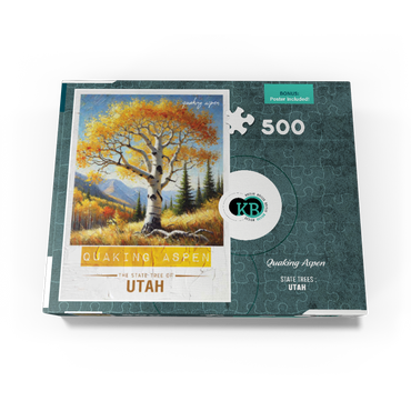 State Trees Series: Utah, Quaking Aspen 500 Jigsaw Puzzle box view3