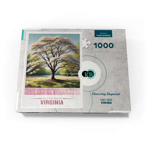 State Trees Series: Virginia, Flowering Dogwood 1000 Jigsaw Puzzle box view3