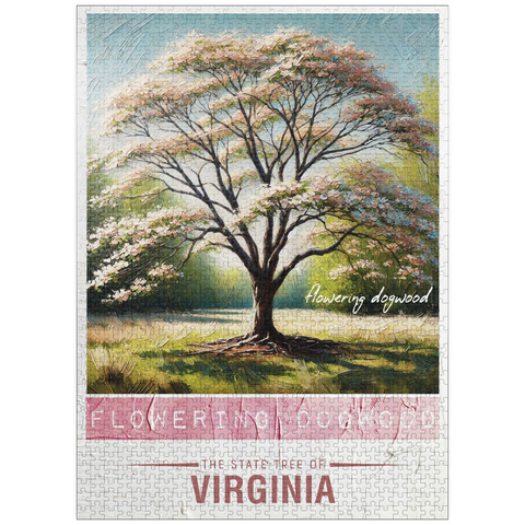 puzzleplate State Trees Series: Virginia, Flowering Dogwood 1000 Jigsaw Puzzle