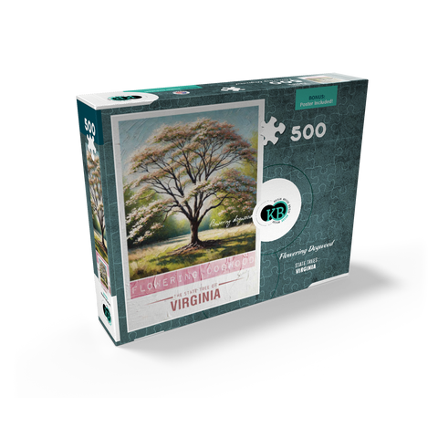 State Trees Series: Virginia, Flowering Dogwood 500 Jigsaw Puzzle box view2