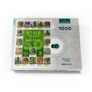 State Trees Series: 50 State Trees Collage, Part 3 of 3 1000 Jigsaw Puzzle box view3